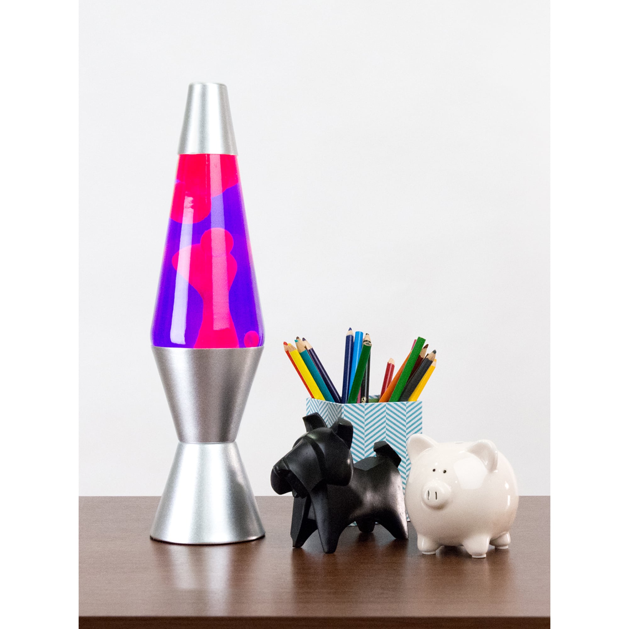 14.5" Lava Lamp – Pink/Purple/Silver - Image 2