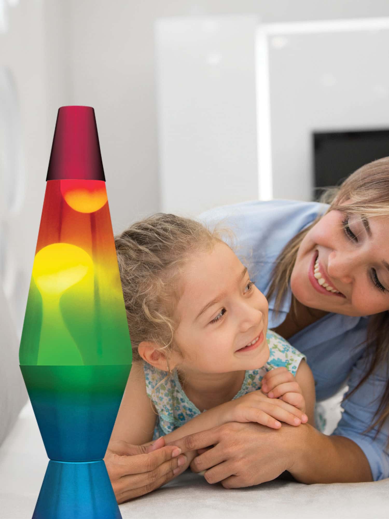 14.5" Lava Lamp Rainbow – White/Clear/Tricolor - Image 3