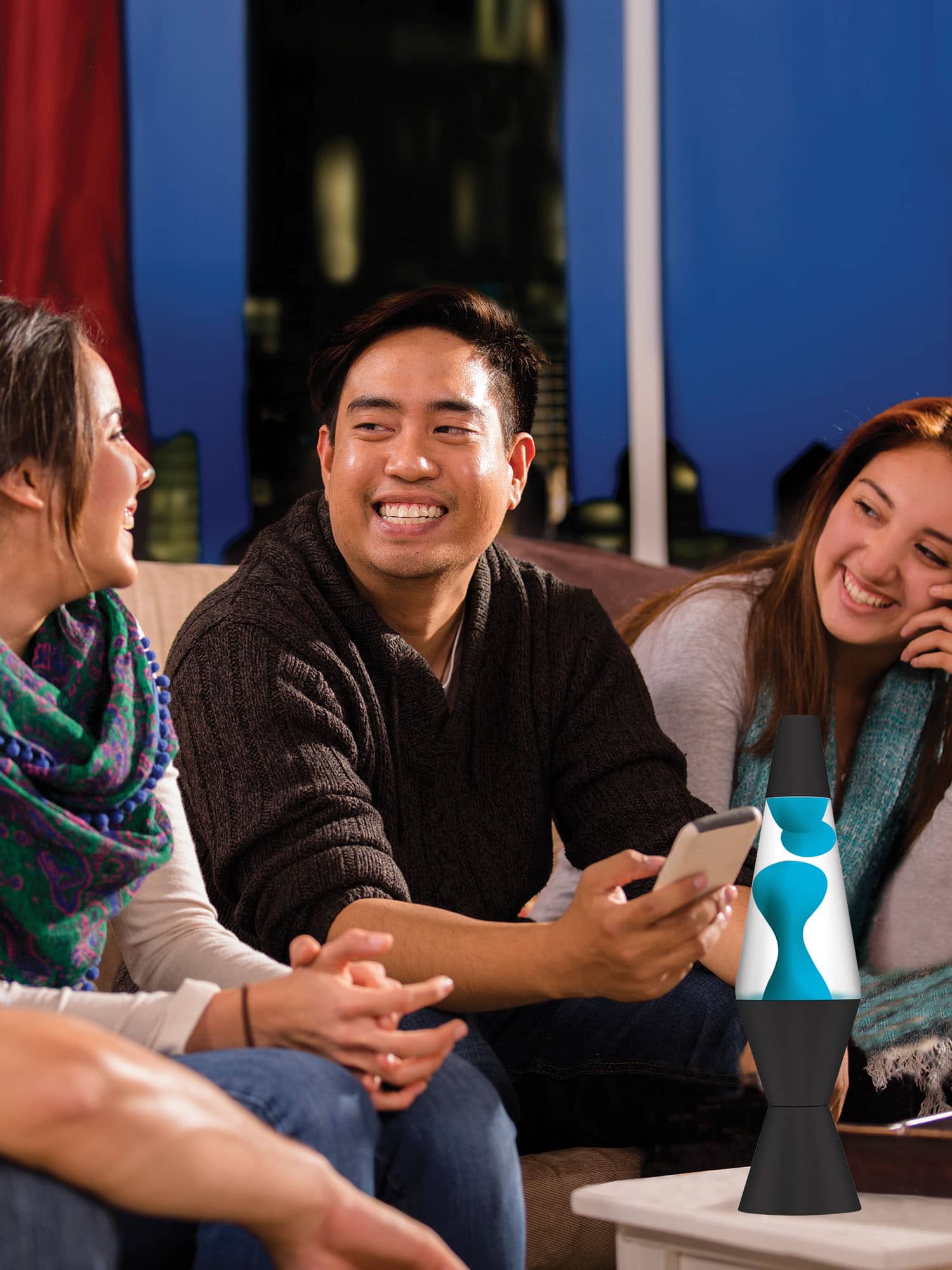 14.5" Lava Lamp Neon – Blue/Clear/Black - Image 2