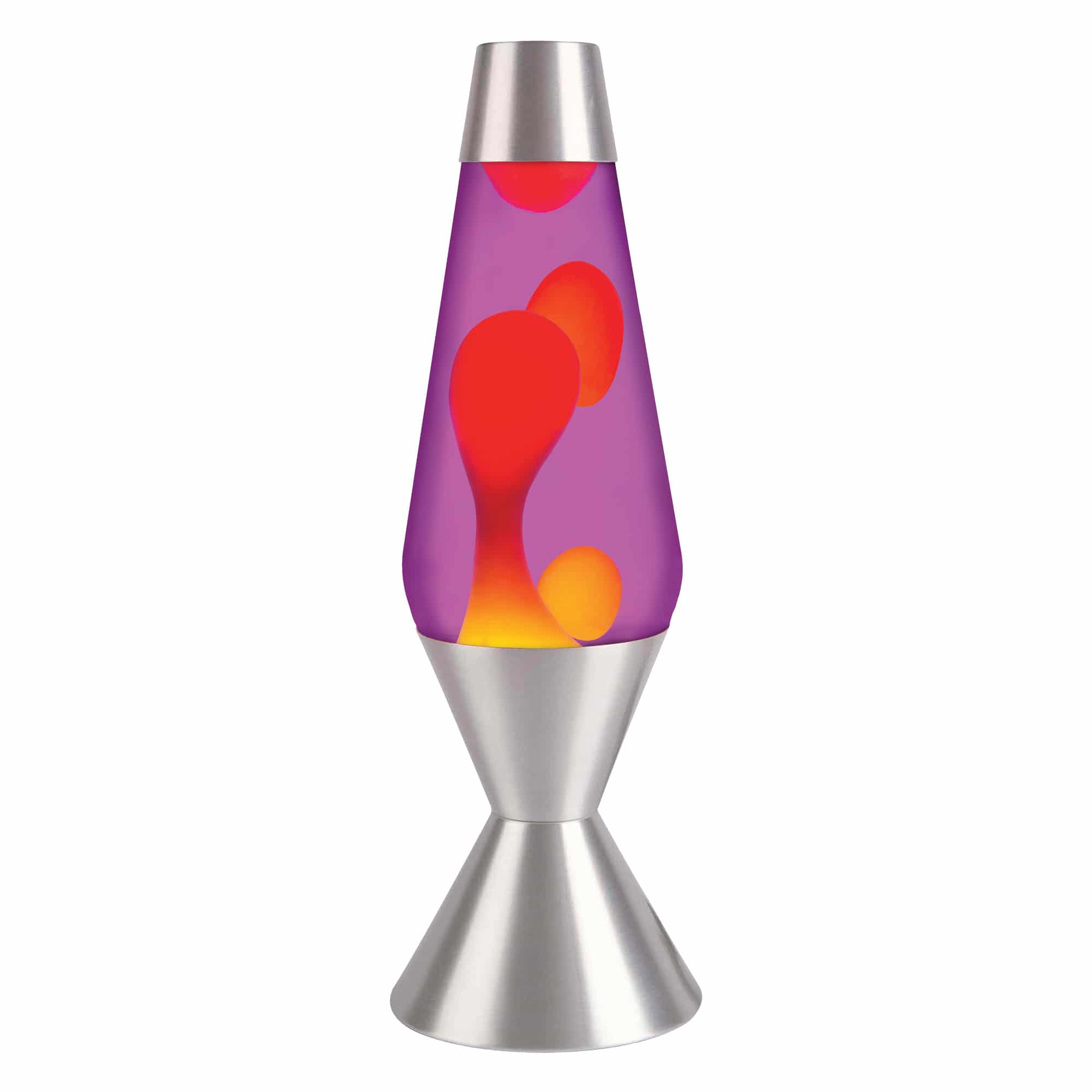 16.3" Lava Lamp – Yellow/Purple/Silver