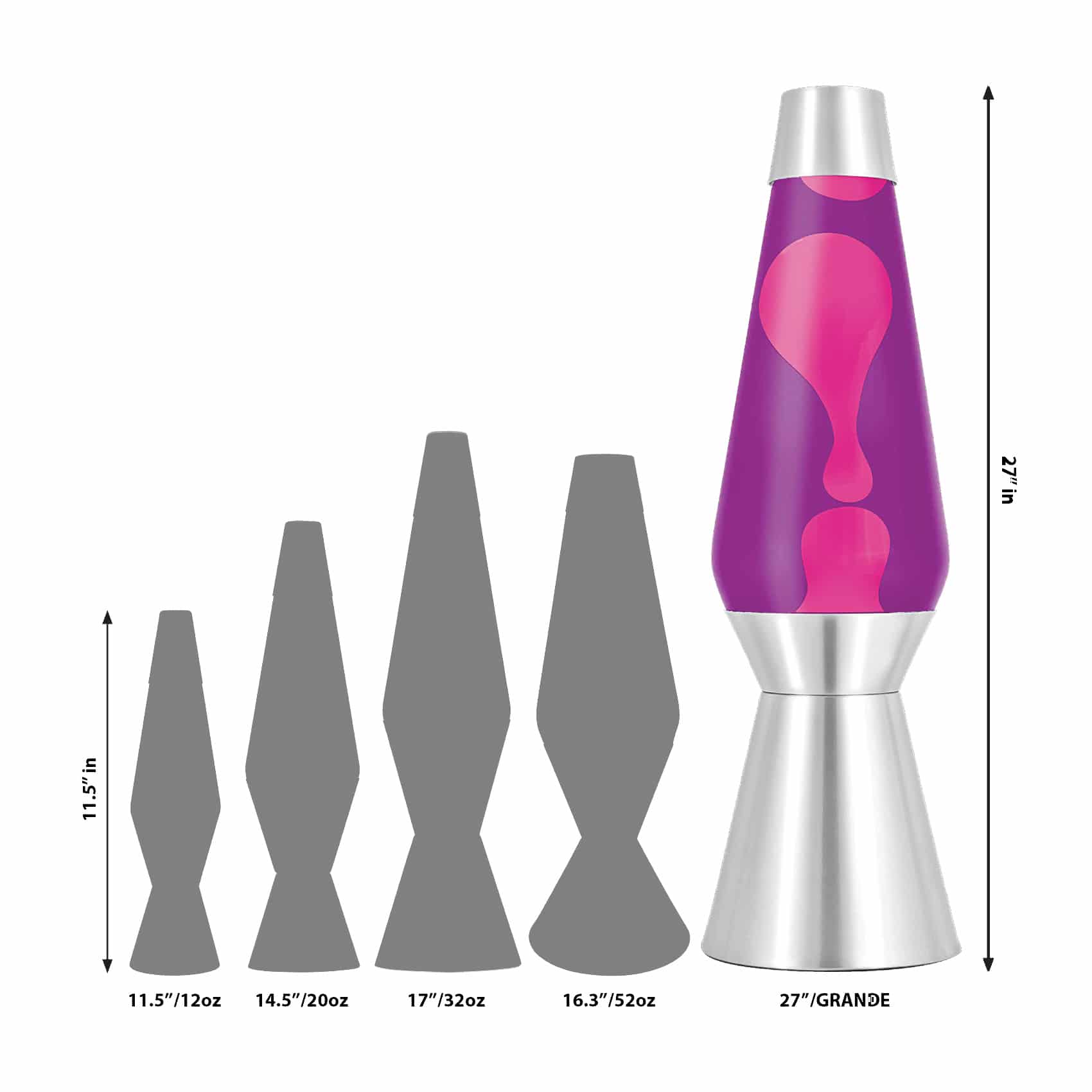 27" Lava Lamp Grande – Pink/Purple/Silver - Image 3