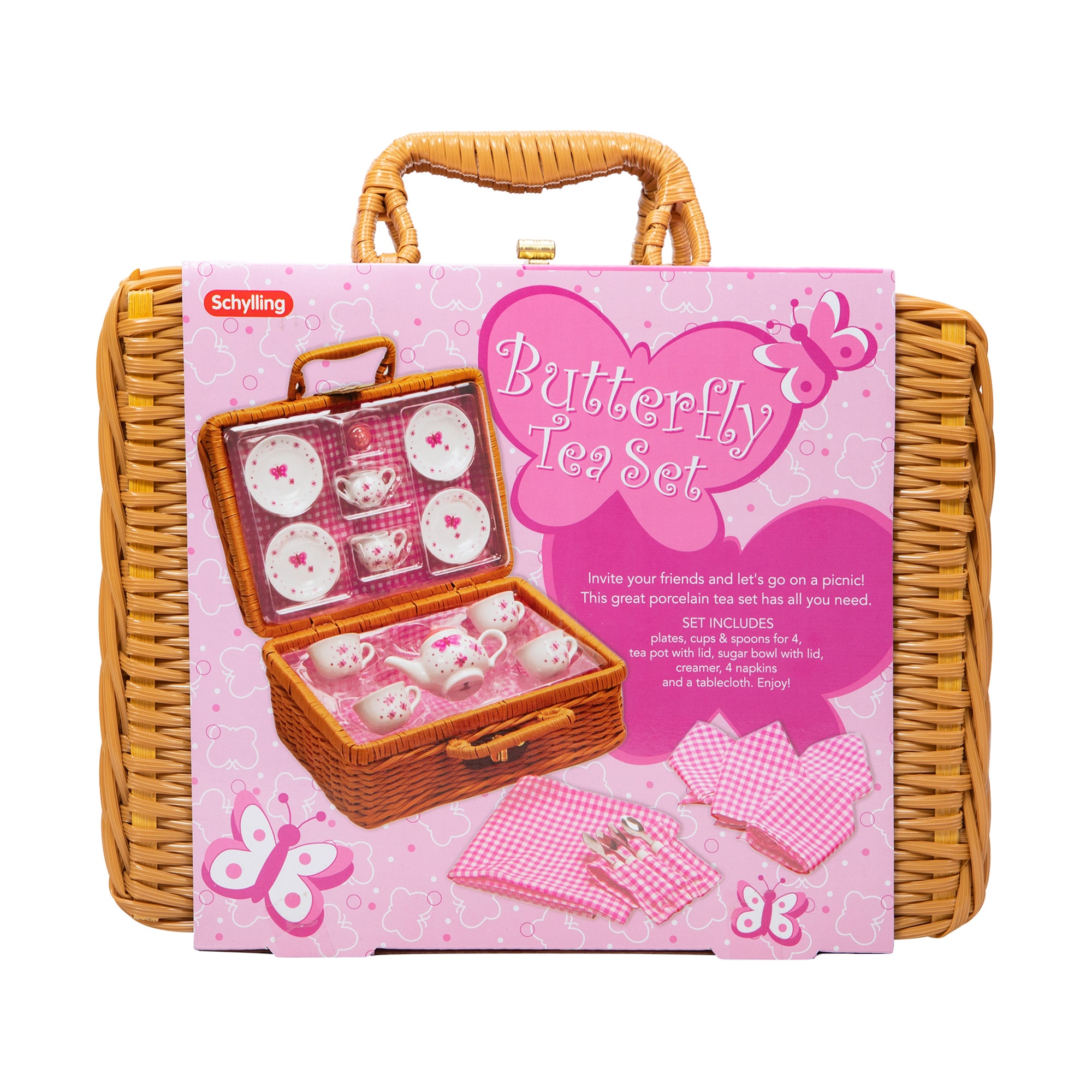 Butterfly Tea Set Basket - Image 4